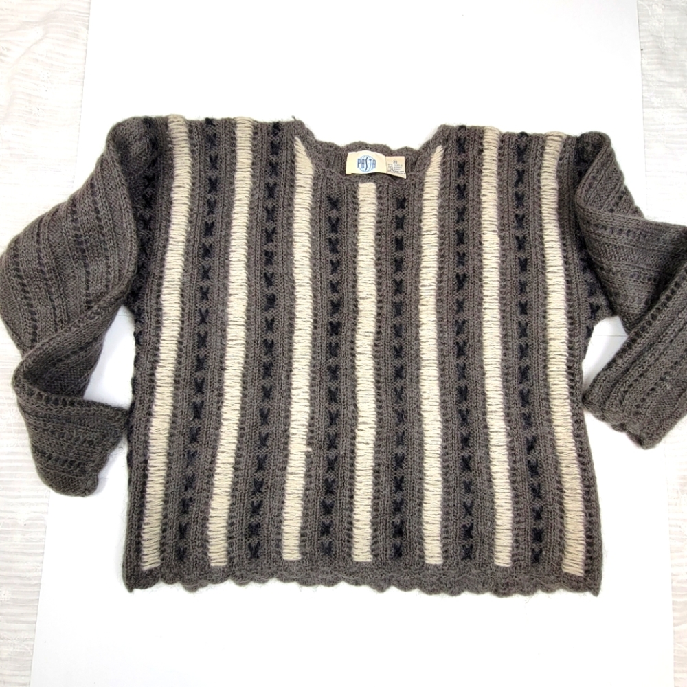 Vintage Pasta 80s Mohair Blend Grandpa Sweater M